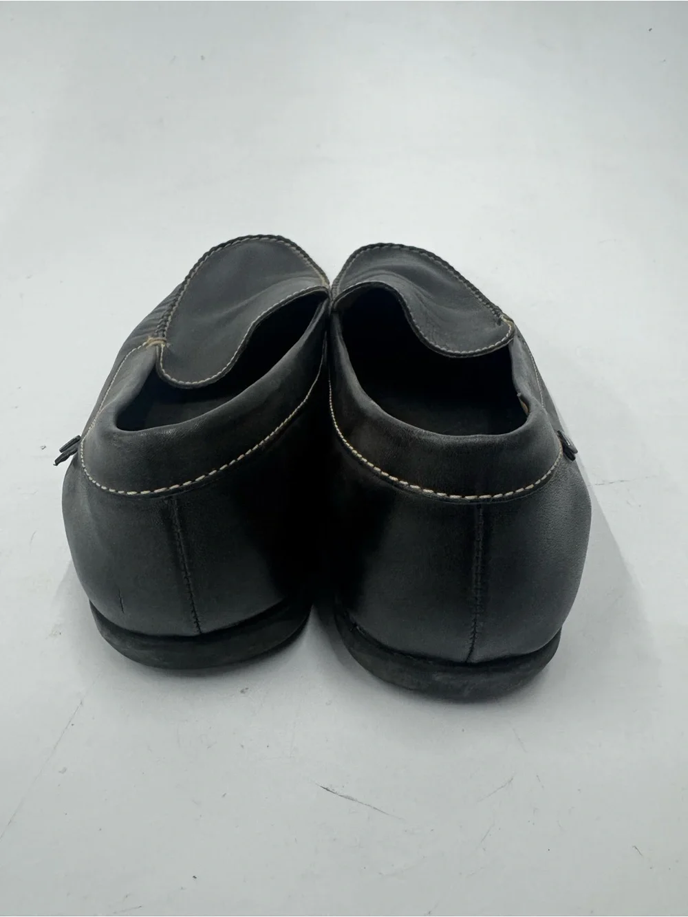 Johnston & Murphy Men's Black Leather Slip-On Driving Loafers Size 12
